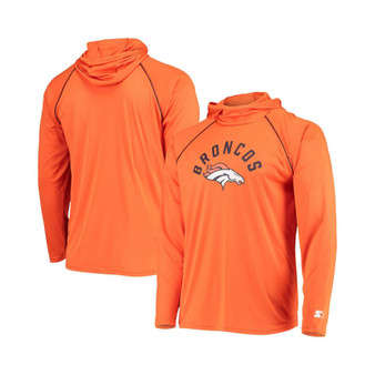 Men's Orange Denver Broncos Raglan Long Sleeve Hoodie T-shirt