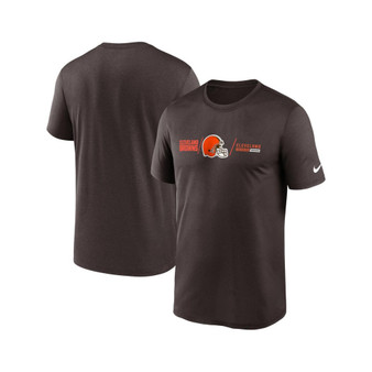 Men's Brown Cleveland Browns Horizontal Lockup Legend Performance T-shirt