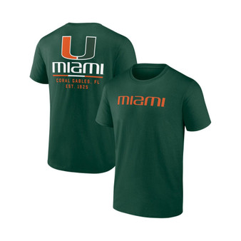 Men's Branded Green Miami Hurricanes Game Day 2-Hit T-shirt
