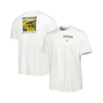 Men's Brand White Michigan Wolverines Basketball Movement Max90 T-shirt