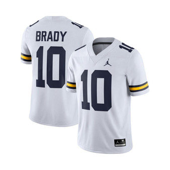 Men's Brand Tom Brady White Michigan Wolverines Alumni Game Jersey