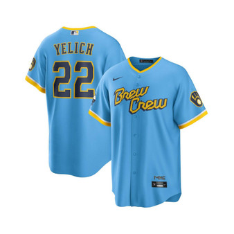 Men's Christian Yelich Powder Blue Milwaukee Brewers 2022 City Connect Replica Player Jersey