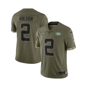 Men's Zach Wilson Olive New York Jets 2022 Salute To Service Limited Jersey