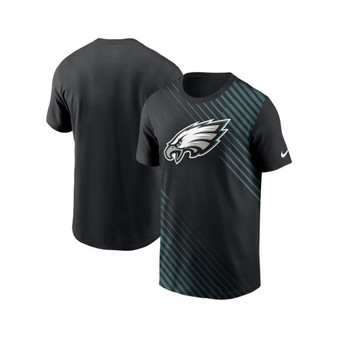 Men's Black Philadelphia Eagles Yard Line Fashion Asbury T-shirt