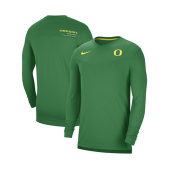 Men's Green Oregon Ducks 2022 Coach Performance Long Sleeve V-Neck T-shirt