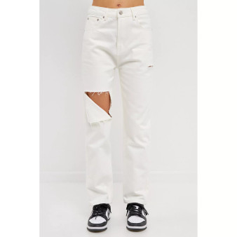 Women's High Waist Ripped Jeans