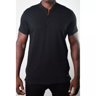 Men's Basic Henley Zip Tee