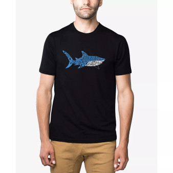 Men's Premium Blend Daddy Shark Word Art Short Sleeve T-shirt