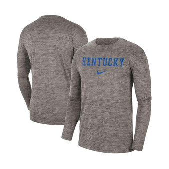 Men's Heather Gray Kentucky Wildcats Team Velocity Performance Long Sleeve T-shirt