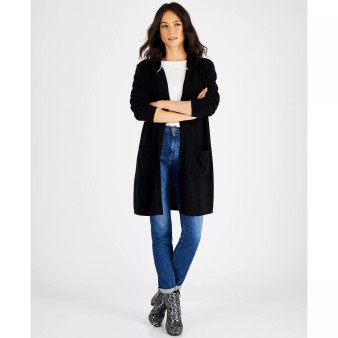 Petite Cashmere Open-Front Hoodie, Created for Macy's