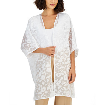 Women's Oversized Sheer Side-Slit Cardigan