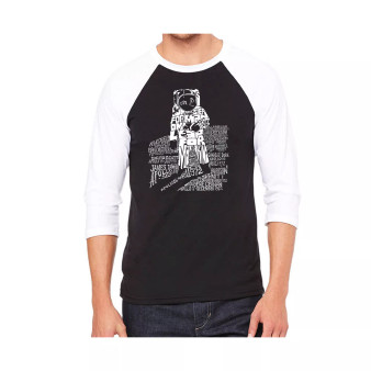 Astronaut Men's Raglan Word Art T-shirt