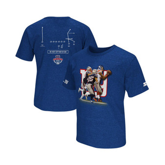 Men's Mario Manningham Royal New York Giants Super Bowl XLVI 10-Year Anniversary ALL IN Collector's Series T-shirt