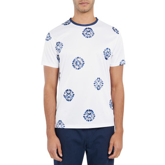 Men's Slim-Fit Abstract Floral Graphic Performance T-Shirt