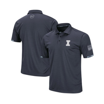 Men's Charcoal Illinois Fighting Illini OHT Military-Inspired Appreciation Digital Camo Polo Shirt