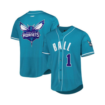 Men's LaMelo Ball Teal Charlotte Hornets Capsule Player Baseball Button-Up Shirt