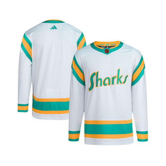 Men's White San Jose Sharks Reverse Retro 2.0 Authentic Blank Jersey