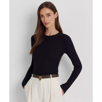 Women's Rib-Knit Silk-Blend Sweater