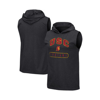 Men's Black USC Trojans Varsity Team Hoodie Tank Top