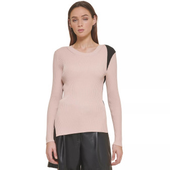 Contrast-Shoulder Sweater