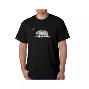 Mens Word Art T-Shirt - California Bear