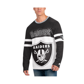 Men's Black, White Las Vegas Raiders Halftime Long Sleeve T-shirt
