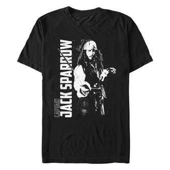 Men's Pirates of The Caribbean Captain Jack Destroyed Short Sleeve T-shirt