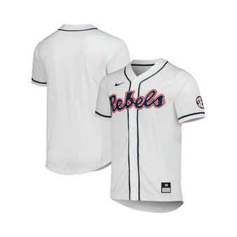 Men's White Ole Miss Rebels Full-Button Replica Baseball Jersey