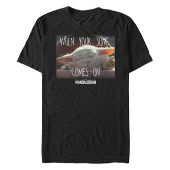 Men's Star Wars The Mandalorian The Child When Your Song Comes on Short Sleeve T-shirt