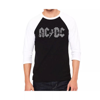 Men's Raglan AC/DC Word Art T-shirt