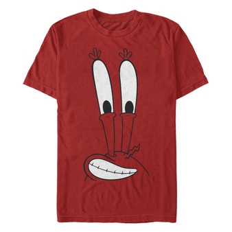 Men's Mr. Krabs Big Face Short Sleeve Crew T-shirt