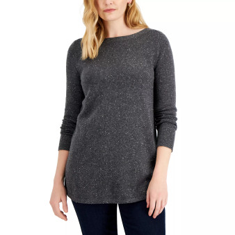 Women's Ballet-Neck Tunic Sweater, Created for Macy's