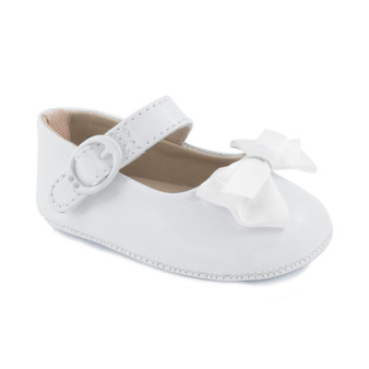 Baby Girl Patent Skimmer with Fancy Bow