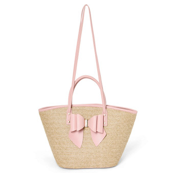 Women's Veronica Polka Straw Tote