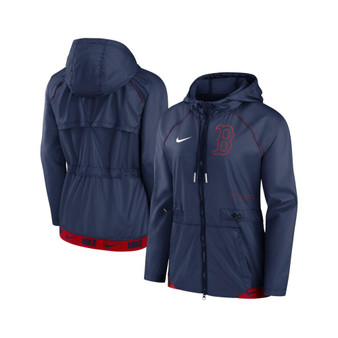 Women's Navy, Red Boston Red Sox Statement Raglan Full-Zip Hoodie Jacket