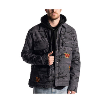 Men's and Women's Black Washington Commanders Utility Full-Snap Jacket