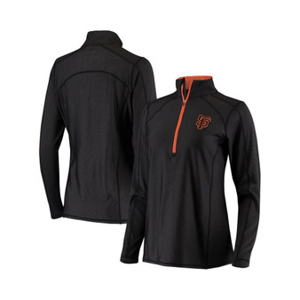 Women's Black San Francisco Giants Tempo Desert Dry Half-Zip Jacket