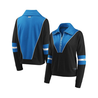 Women's Black Orlando Magic Colorblocked Half-Zip Jacket