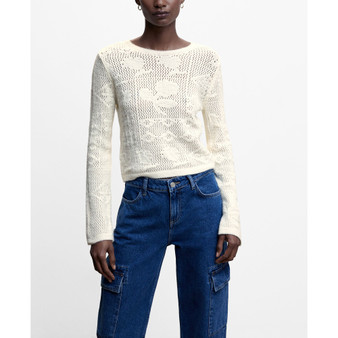 Women's Flowers Knit Sweater