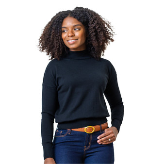Women's Long Sleeve Funnel Neck Sweater