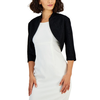 Petite Open-Front Elbow-Sleeve Bolero Shrug
