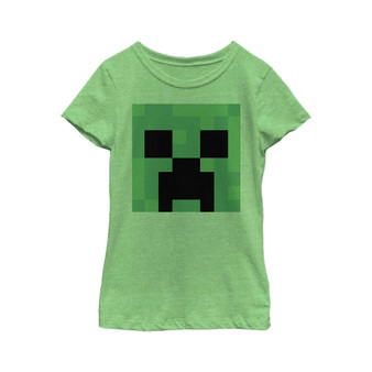 Girl's Minecraft Creeper Face  Child T-Shirt