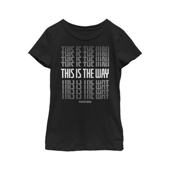 Girl's Star Wars: The Mandalorian This Is The Way Repeated Quote Child T-Shirt