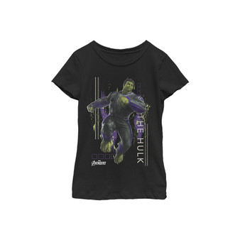 Girl's Avengers: Endgame Hulk Glitch  Child T-Shirt