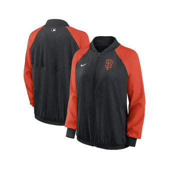 Women's Black San Francisco Giants Authentic Collection Team Raglan Performance Full-Zip Jacket