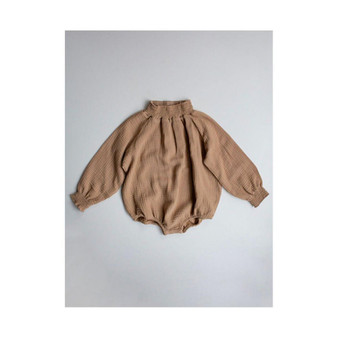 Child Boy and Child Girl Organic Cotton Muslin High-Neck Bodysuit