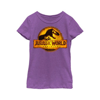 Girl's Jurassic World: Dominion Glowing Dinosaur Logo  Child T-Shirt
