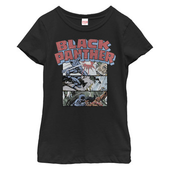 Girl's Marvel Black Panther Panels Child T-Shirt