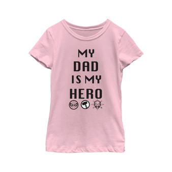 Girl's Avengers My Dad is My Hero Child T-Shirt