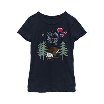 Girl's Star Wars Valentine's Day Han and Leia Holding Hands  Child T-Shirt